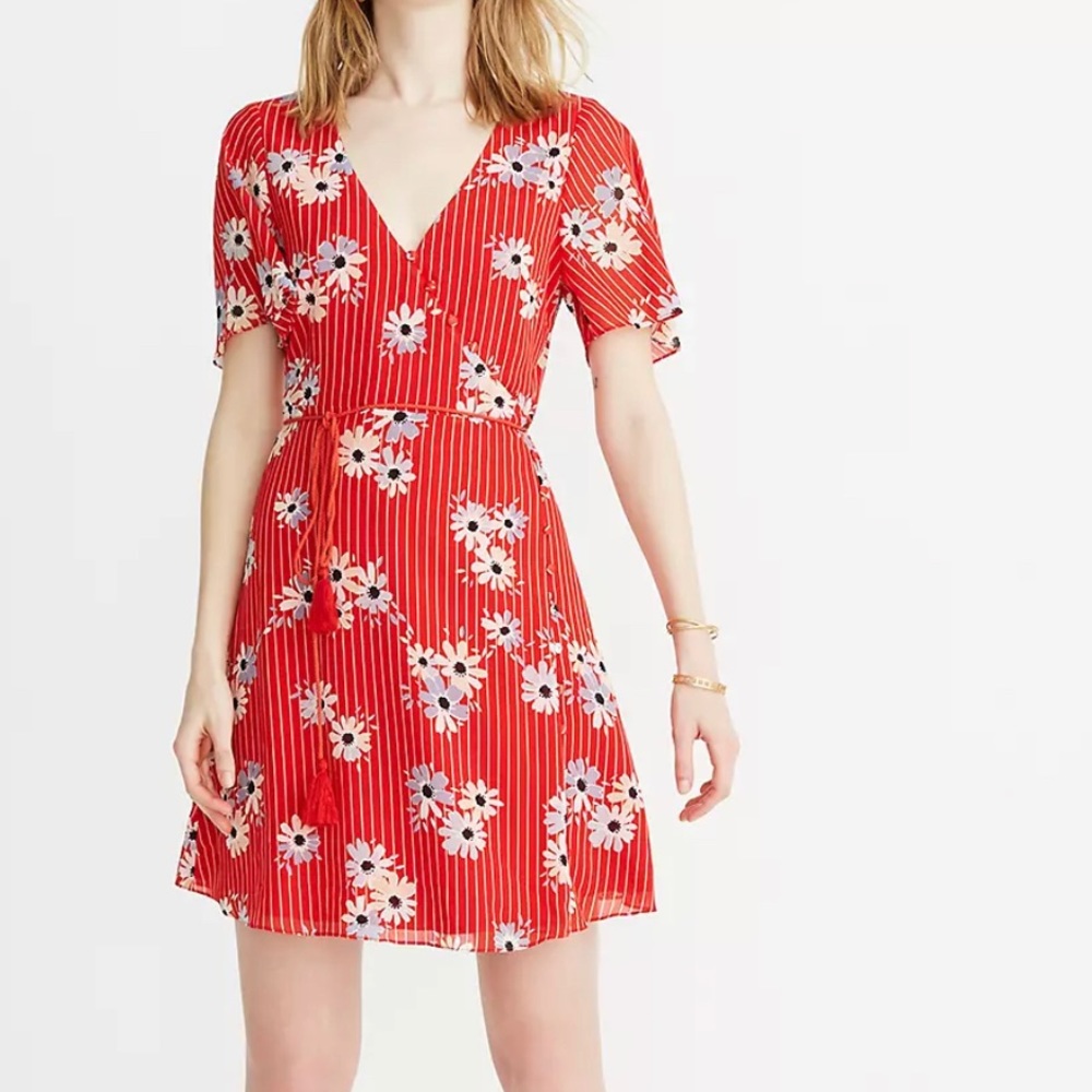 Madewell Button Wrap Dress Daisy Society Size 10